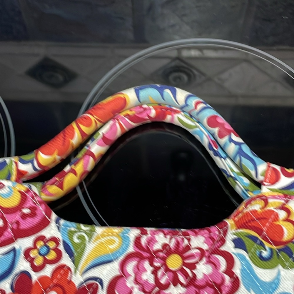 Vera Bradley Hope Garden Satchel retired pattern nice size and bright colors - Picture 7 of 10